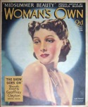 Woman's Own liked clean cover designs in the 1930s with few cover lines - but notice Ursula Bloom promoted her for a special article (30 July 1938)