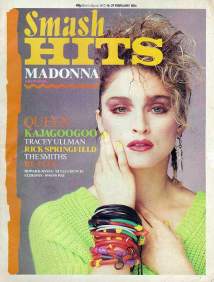 A different look for the cover of Smash Hits, also in February 1984