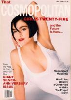 Madonna on the front cover of Cosmopolitan magazine in the US for May 1990