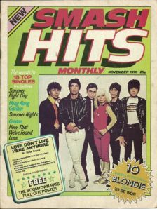 Debbie Harry and Blondie on the first issue cover of Smash Hits from November 1978
