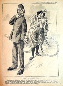 Cartoon by Walter Groves from Cycling, 7 July 1899
