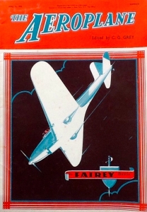 An Aeroplane magazine cover of a Fairey Battle from 13 April 1935
